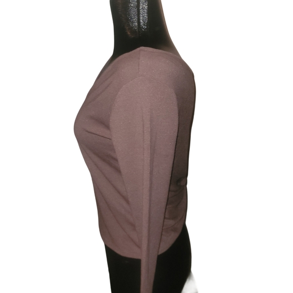 Dynamite Dusty Rose Colored V-Neck Long Sleeve Top S - Picture 5 of 7